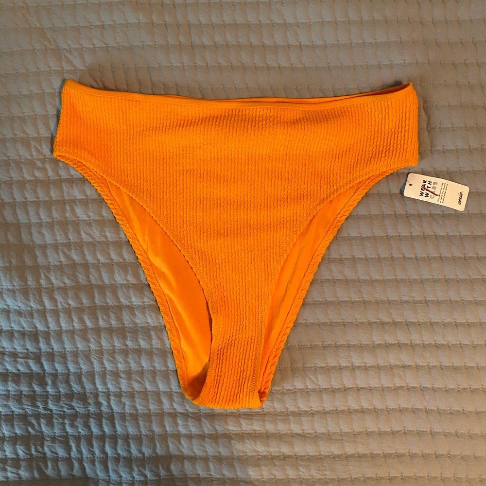Aerie Ribbed Hi-Cut Cheeky Bottom XL